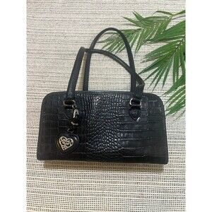 Brighton black Leather Shoulder Handbag